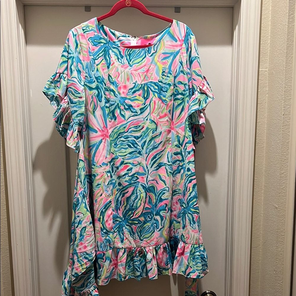 Lilly Pulitizer Colorful Ruffle Hem Dress